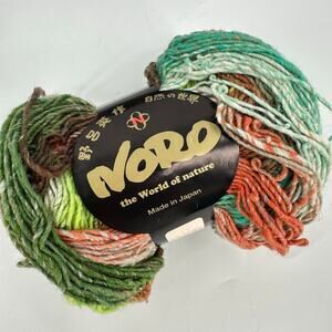Noro TAIYO SPORT Yarn Cotton Wool SILK Skeins #3 Brown Green Aqua Orange
